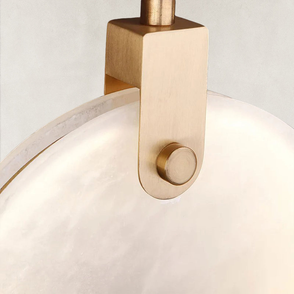 Ethereal Natural Alabaster Globe 1-Light Pendant 11.8“D