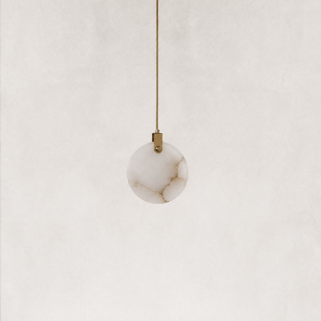 Ethereal Natural Alabaster Globe 1-Light Pendant 9.8“D
