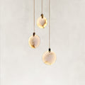 Ethereal Natural Alabaster Globe 3-Light Round Pendant 11.8"D