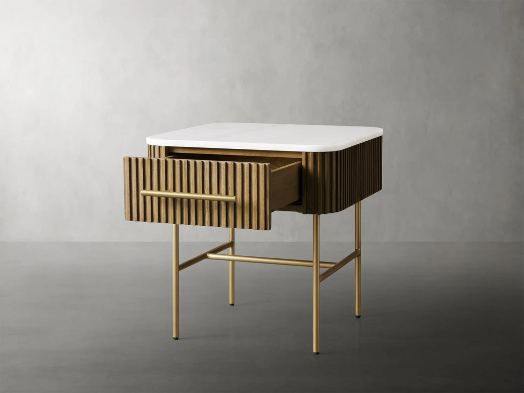 Fanny End Table with Drawer