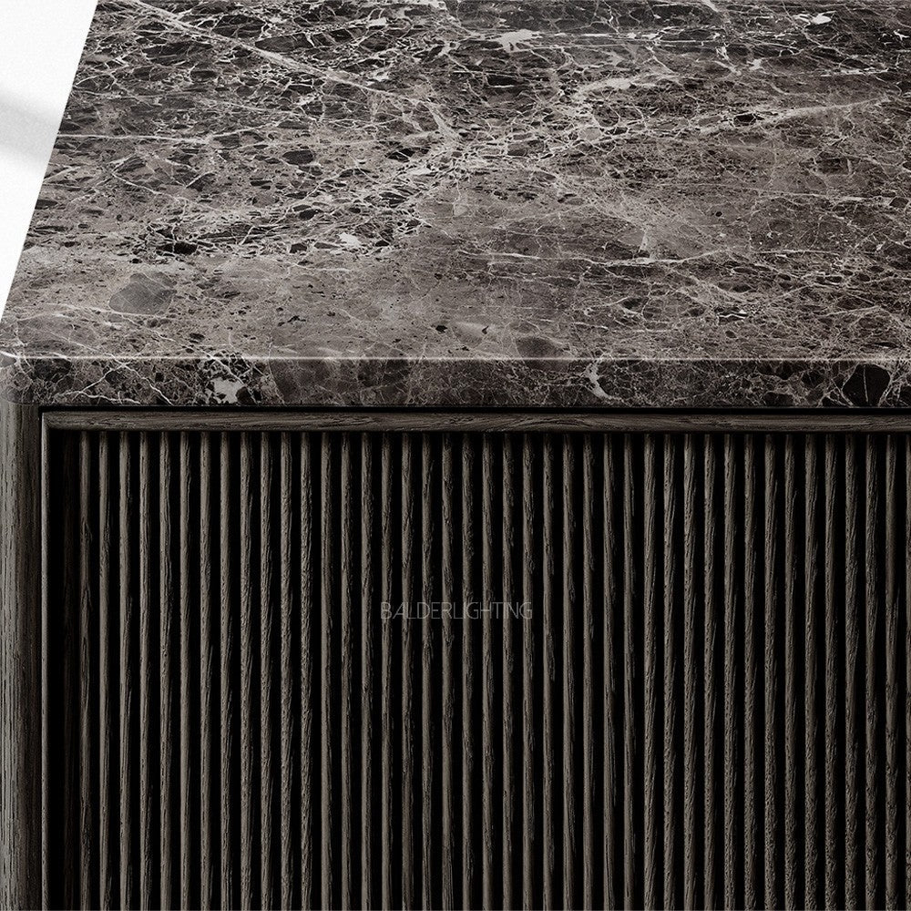 Ganvieve Emperador Reeded 4-door Sideboard