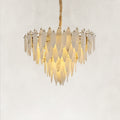 Halo Modern Natural Alabaster Tiered Ring chandelier 32"D