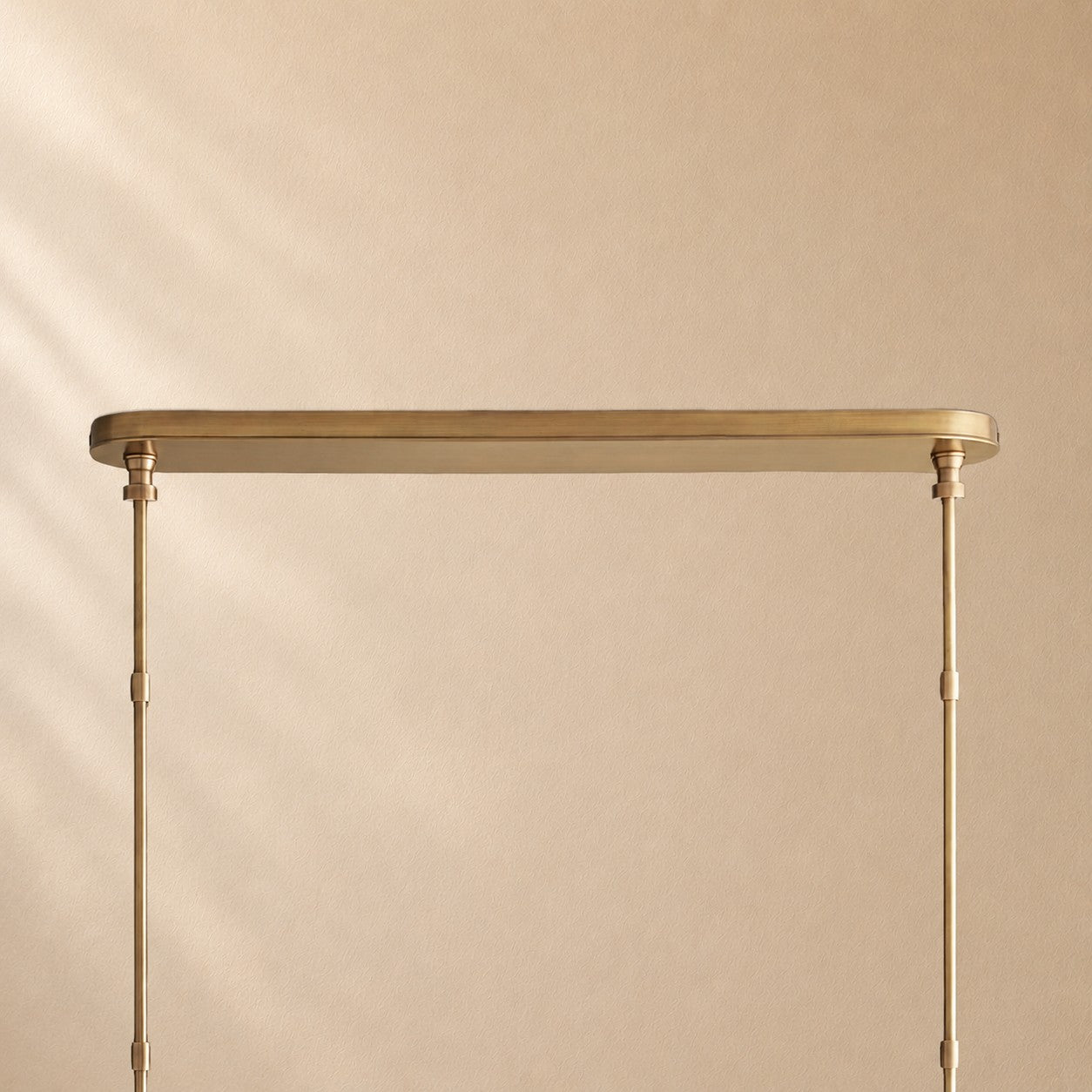 Harvin Leather Brass Linear Chandelier