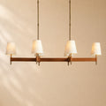 Harvin Leather Brass Linear Chandelier