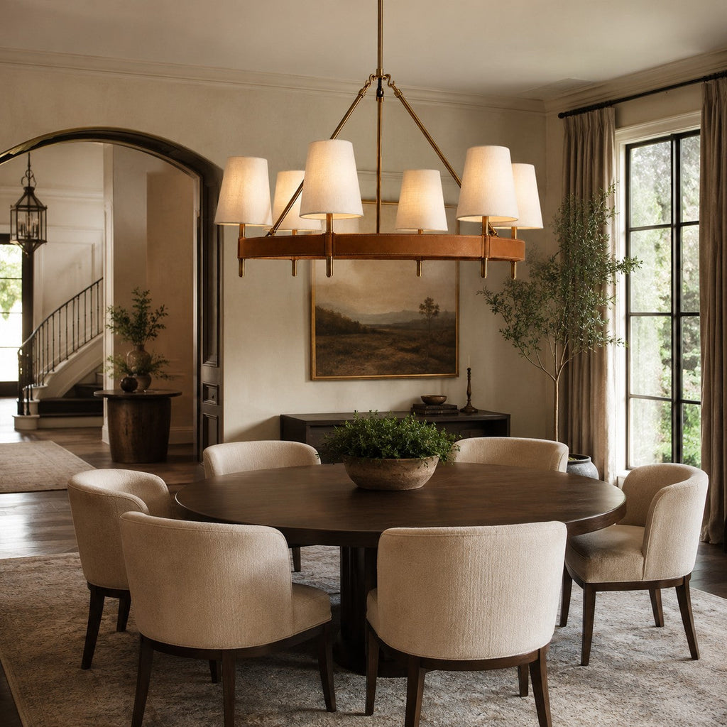 Harvin Round Brass Chandelier