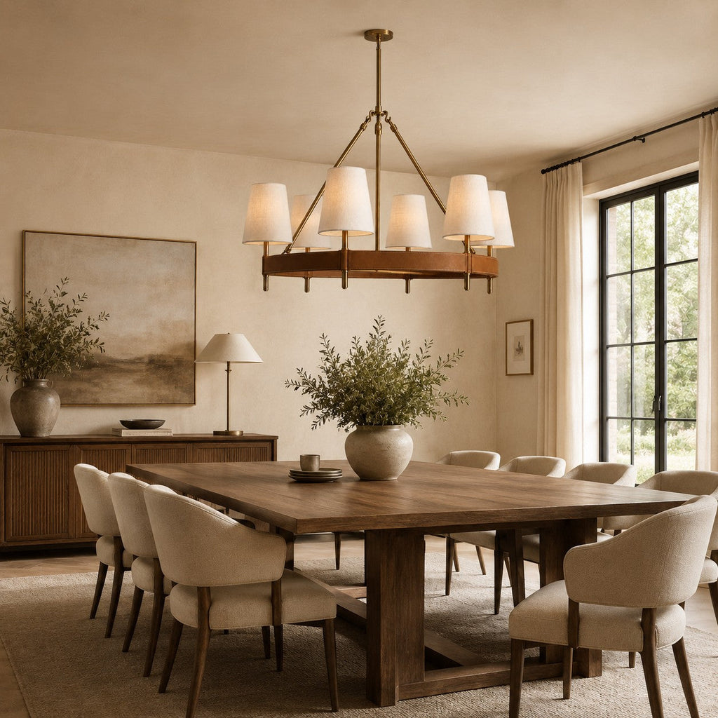 Harvin Round Brass Chandelier