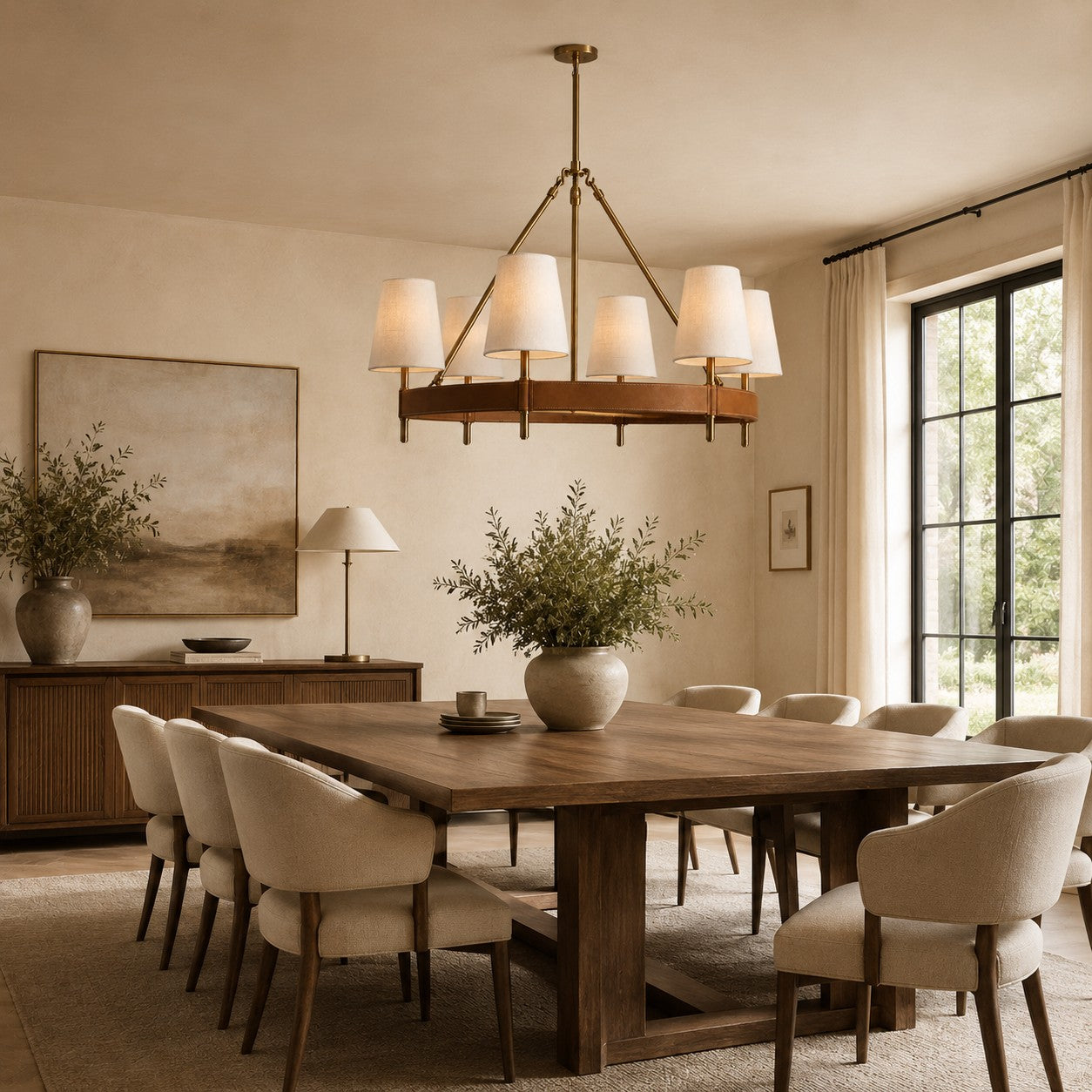 Harvin Round Brass Chandelier