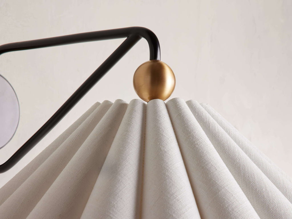 Harvin Pleated Linen Wall Sconce