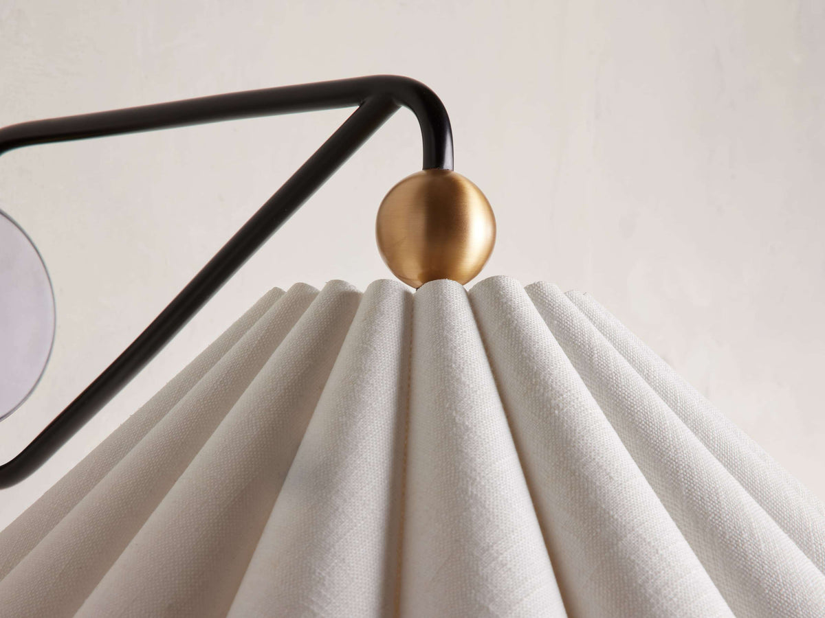 Harvin Pleated Linen Wall Sconce
