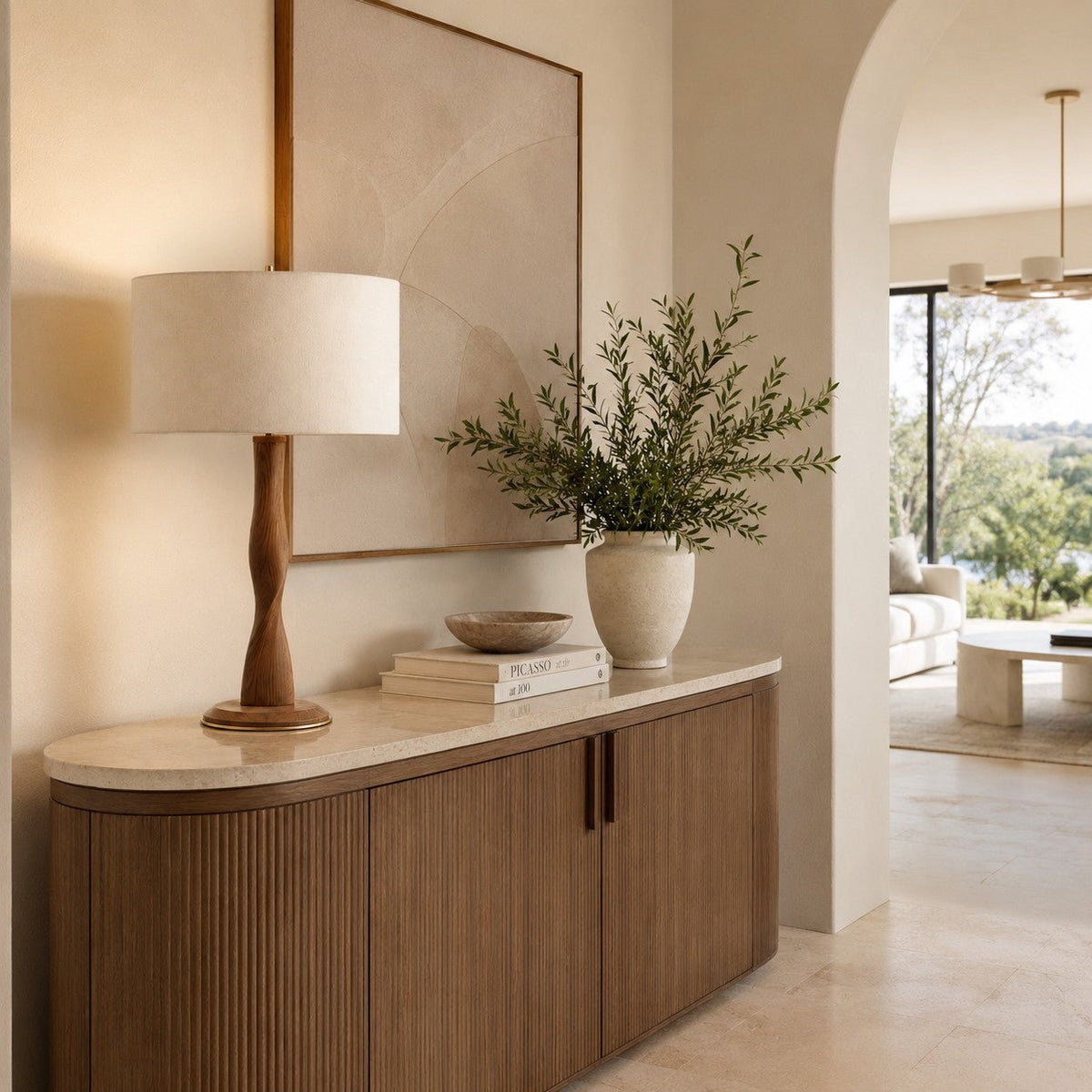 Hazel Wood Table Lamp