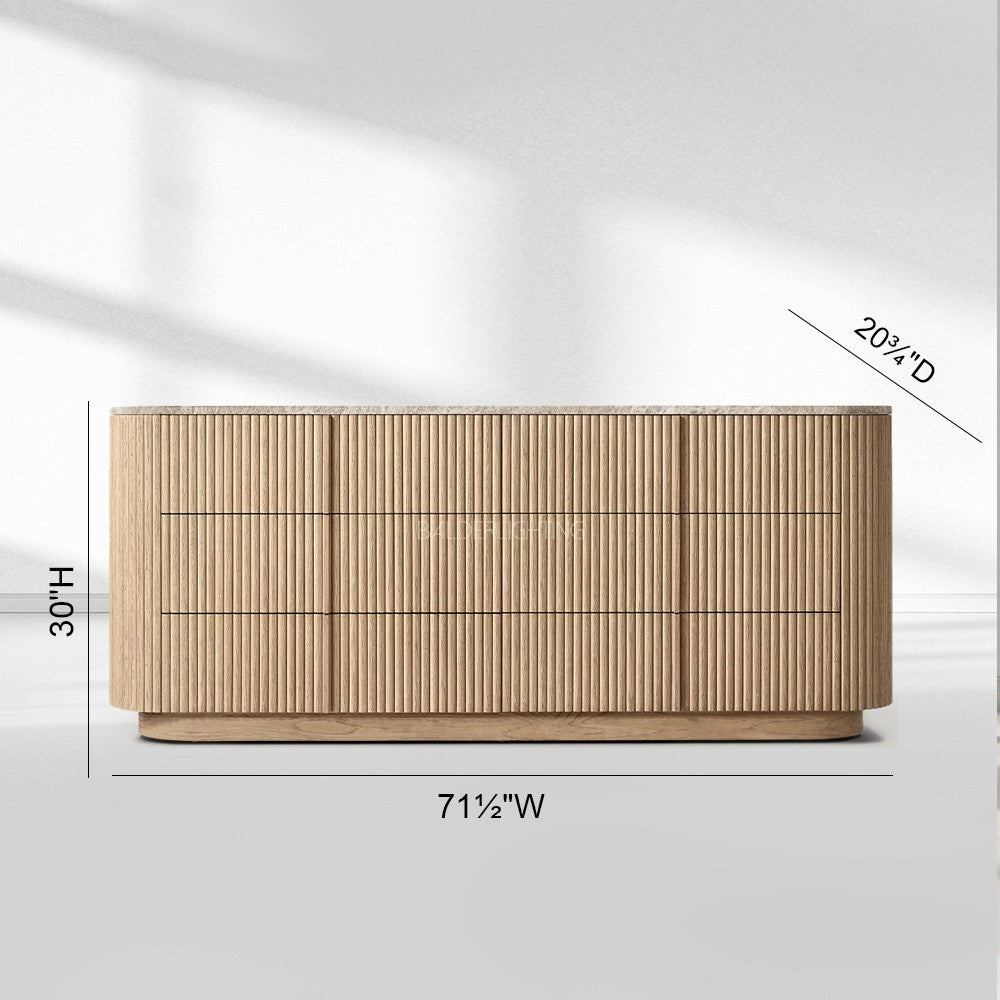 Holland Modern Stone 6-Drawer Dresser