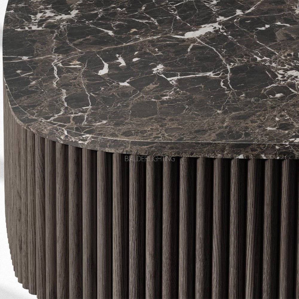 Holland Oak Wood & Stone Coffee Table
