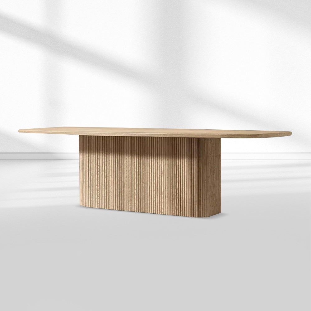 Holland Pedestal Rectangular Wood Dining Table
