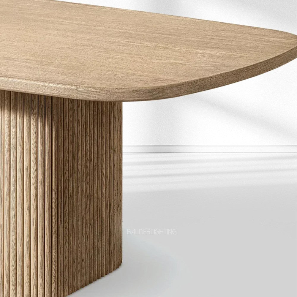 Holland Pedestal Rectangular Wood Dining Table