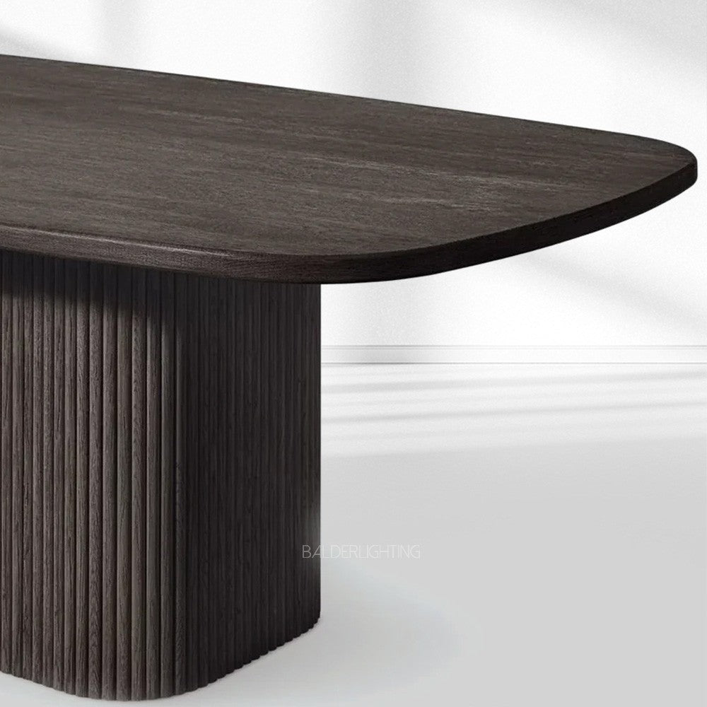 Holland Pedestal Rectangular Wood Dining Table