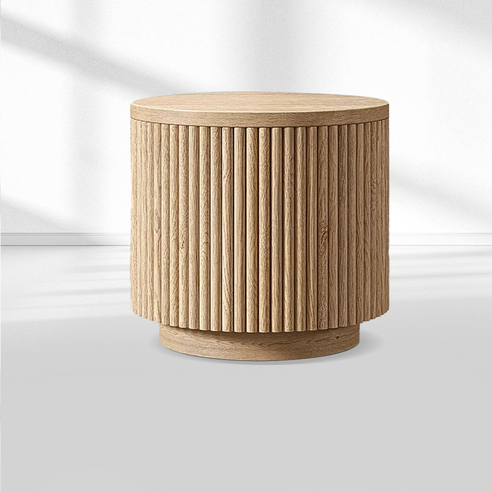 Holland Wood Round Side Table