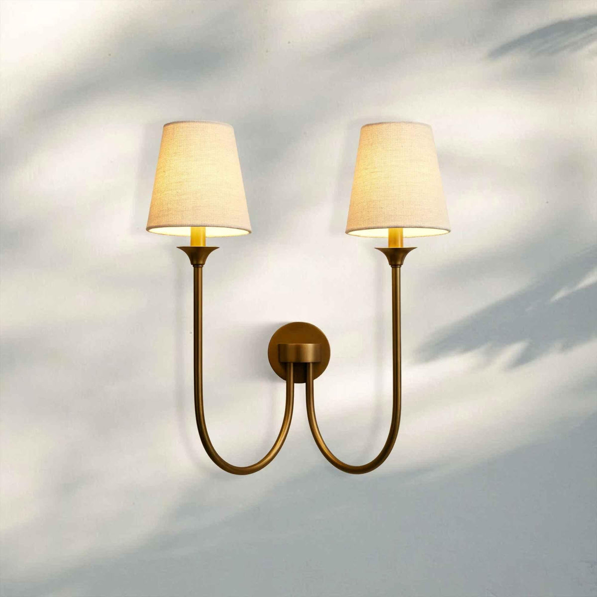 Hume 2 Light Curved Arm Wall Sconce