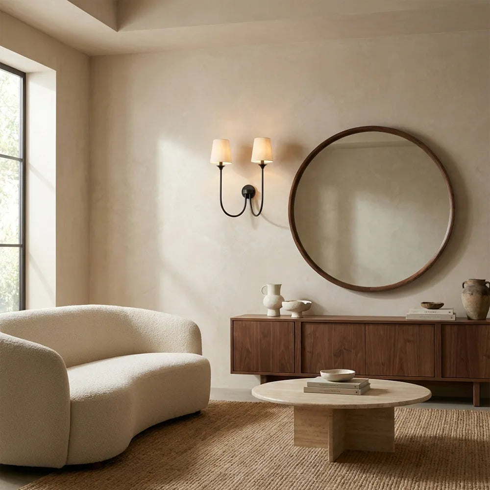 Hume 2 Light Curved Arm Wall Sconce