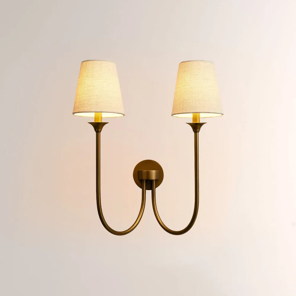 Hume 2 Light Curved Arm Wall Sconce