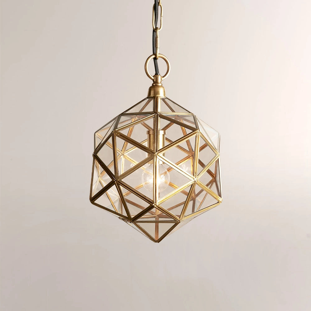 Kenn Geometric Brass Pendant
