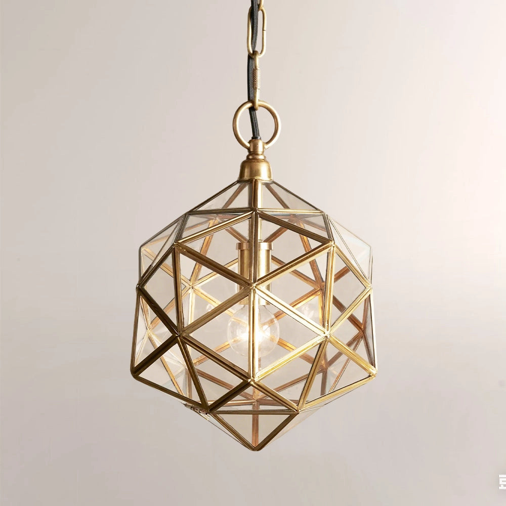 Kenn Geometric Brass Pendant