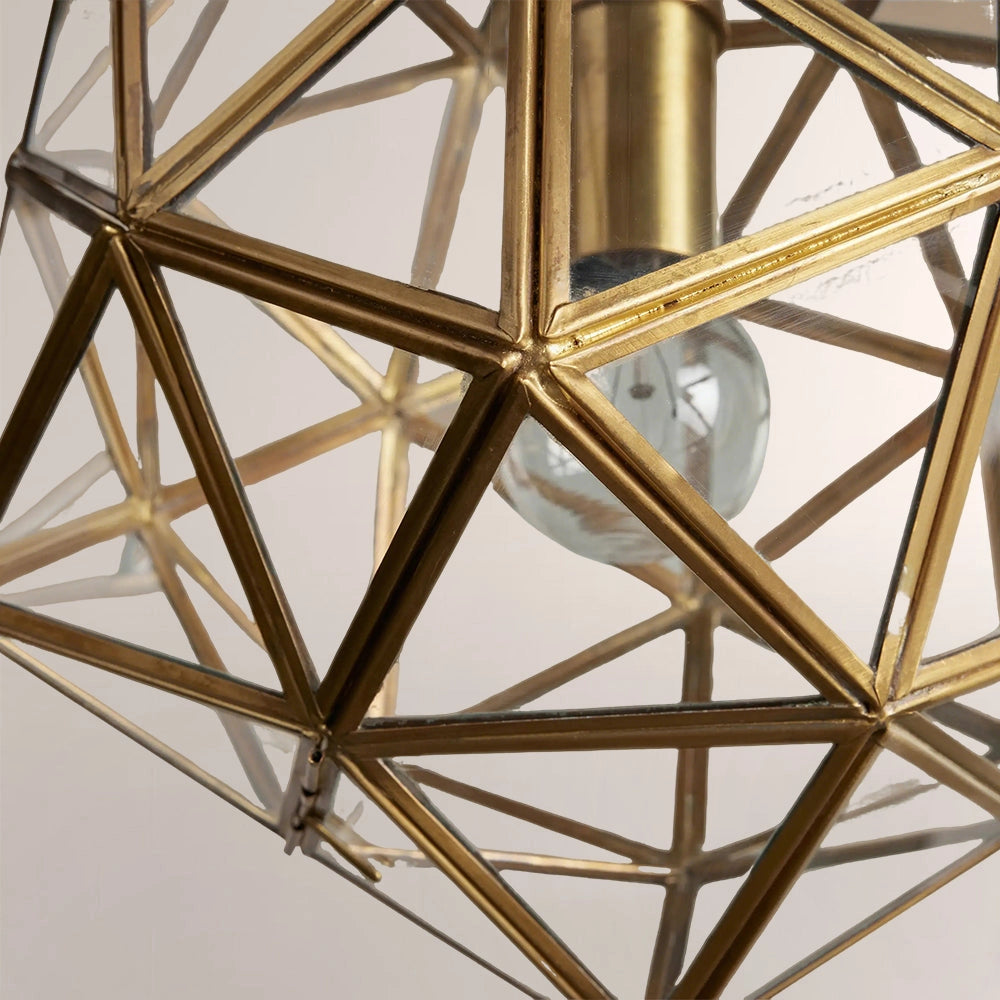 Kenn Geometric Brass Pendant