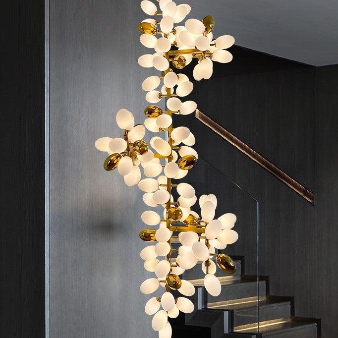 Large Branch Grape Copper Chandelier