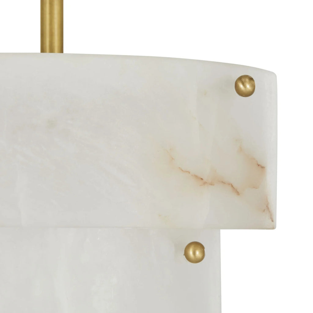 Lumina 3-Tier Hand-Carved Alabaster Chandelier 17.8"D
