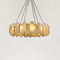 Lunea Circular Alabaster Chandelier 48"D