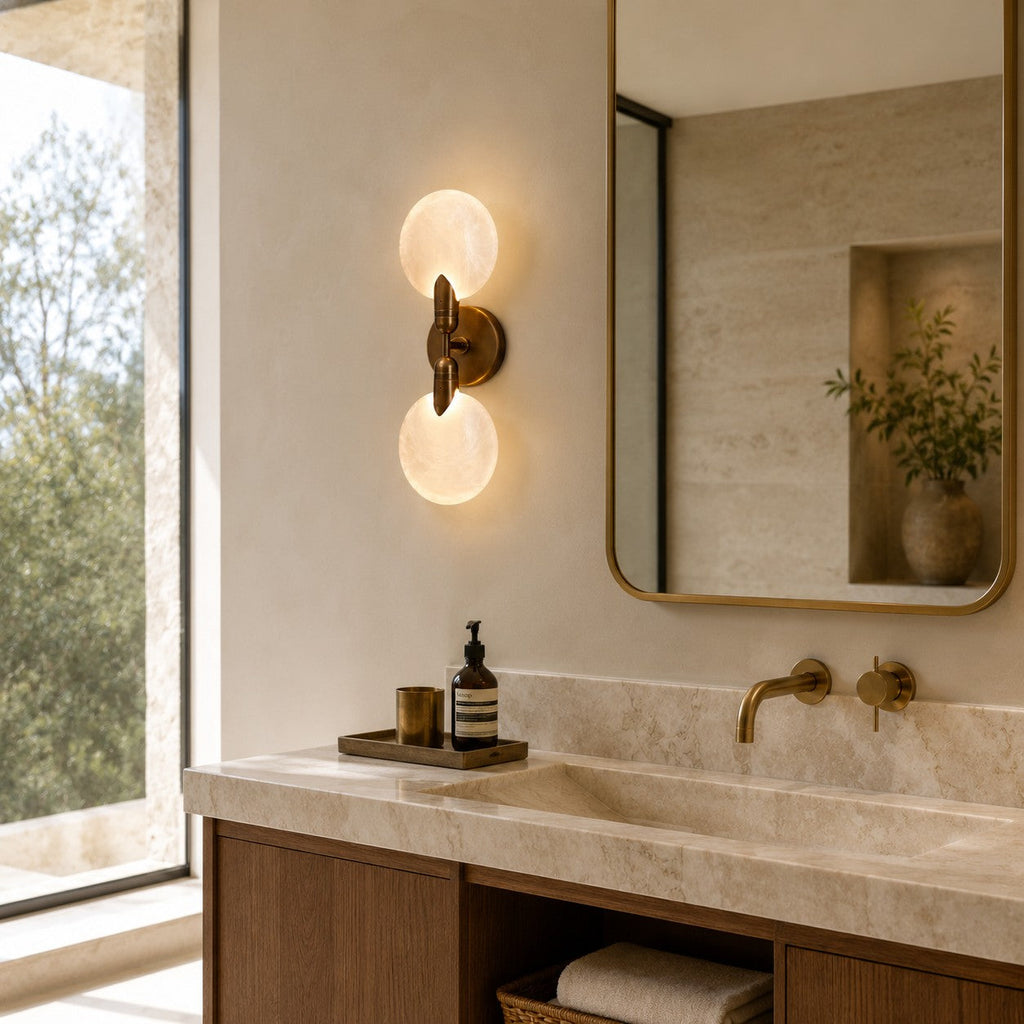 Lyno Textured Glass Double Wall Sconce