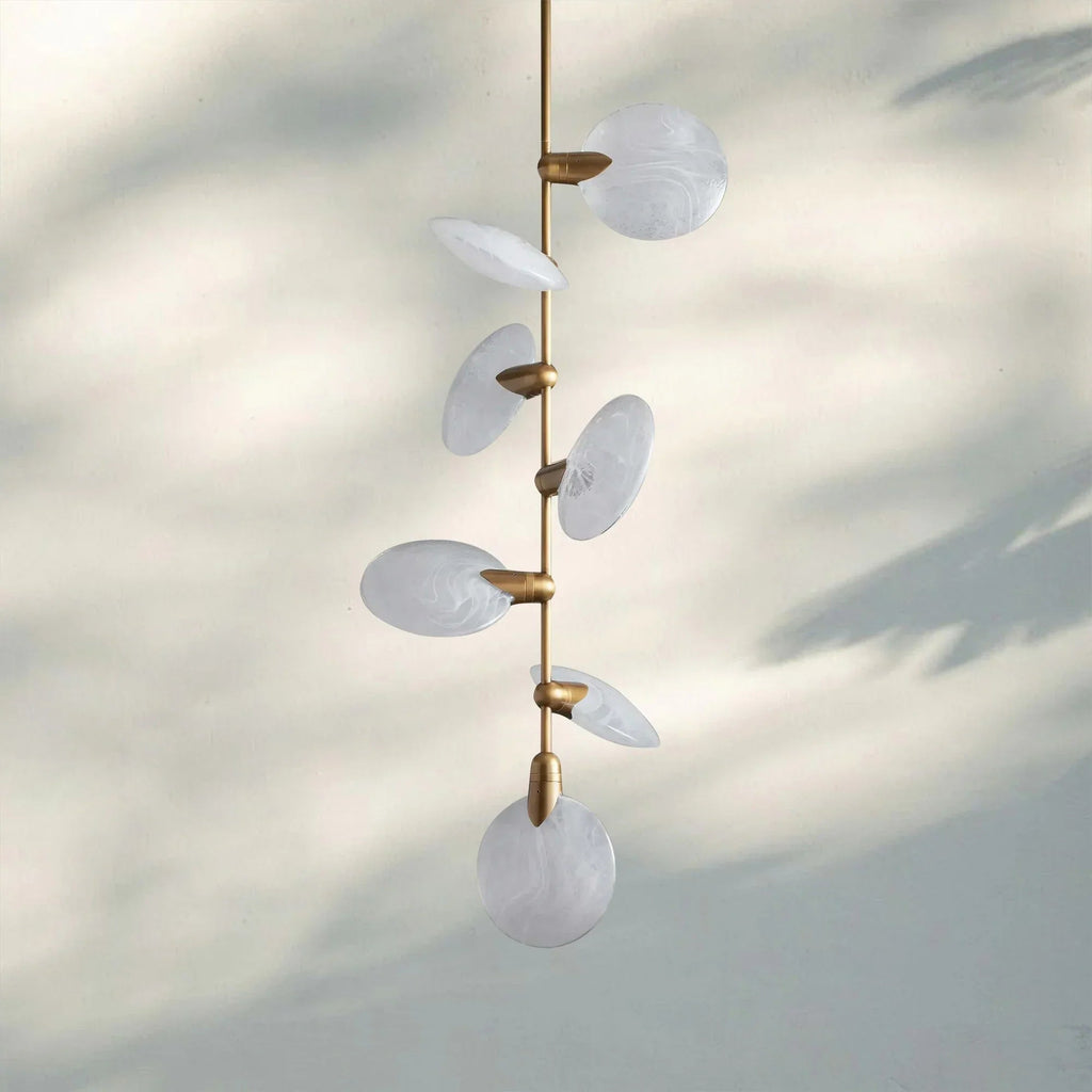 Lyno Nautilus Glass Disc Pendant