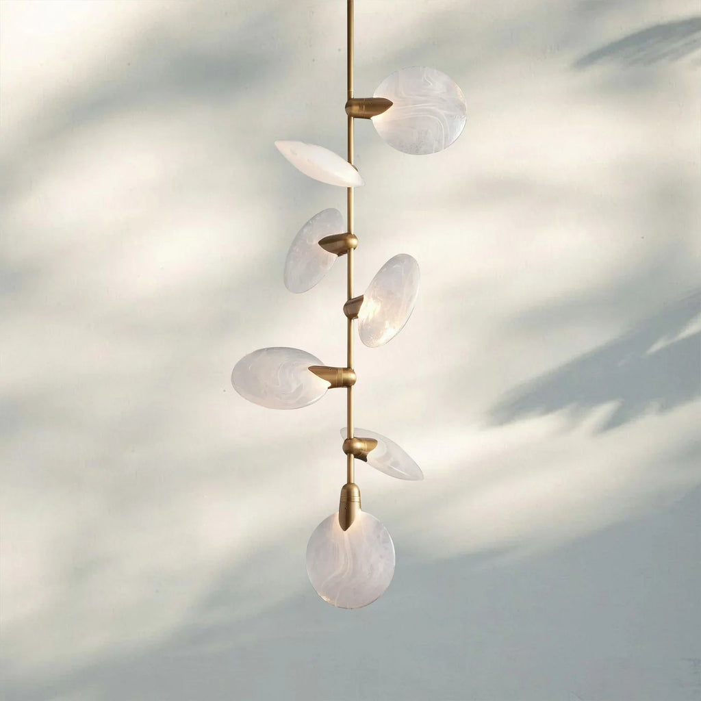 Lyno Nautilus Glass Disc Pendant