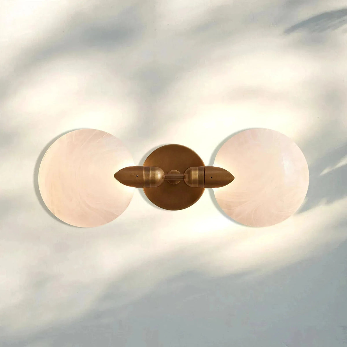 Lyno Textured Glass Double Wall Sconce