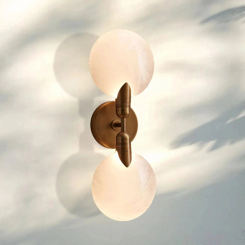 Lyno Textured Glass Double Wall Sconce