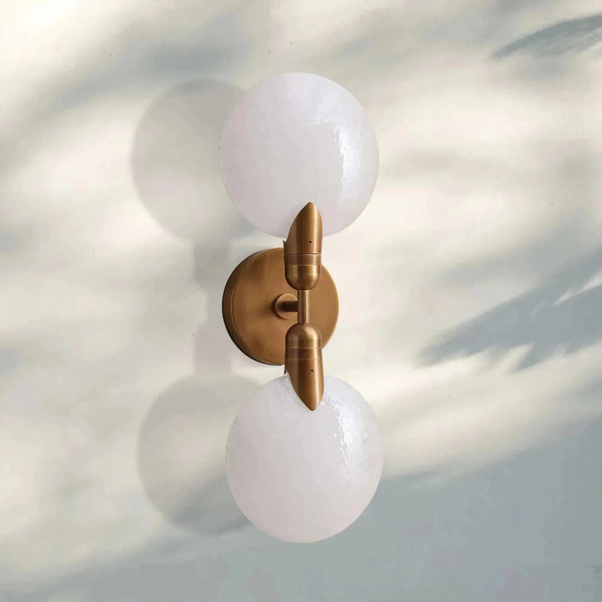 Lyno Textured Glass Double Wall Sconce