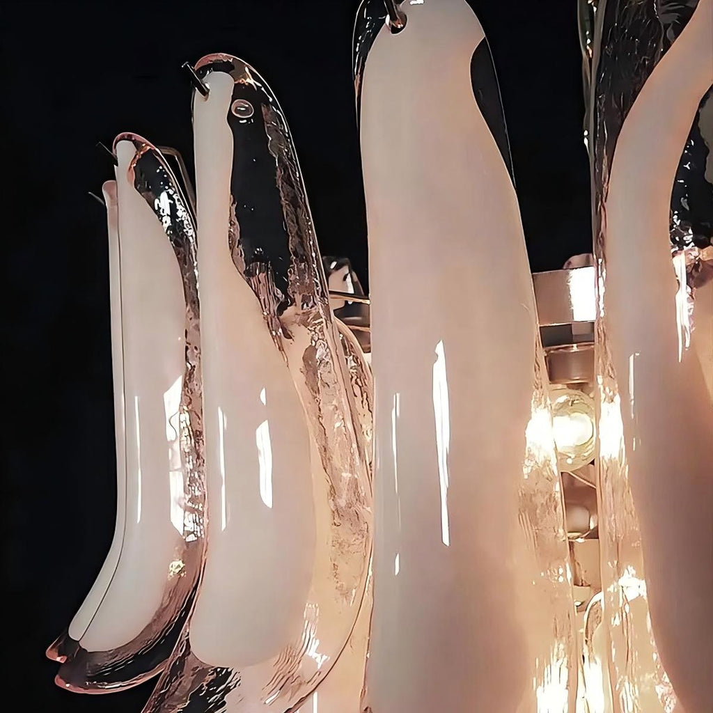 ManChandelier – 52 petals – Pinkorcove Murano