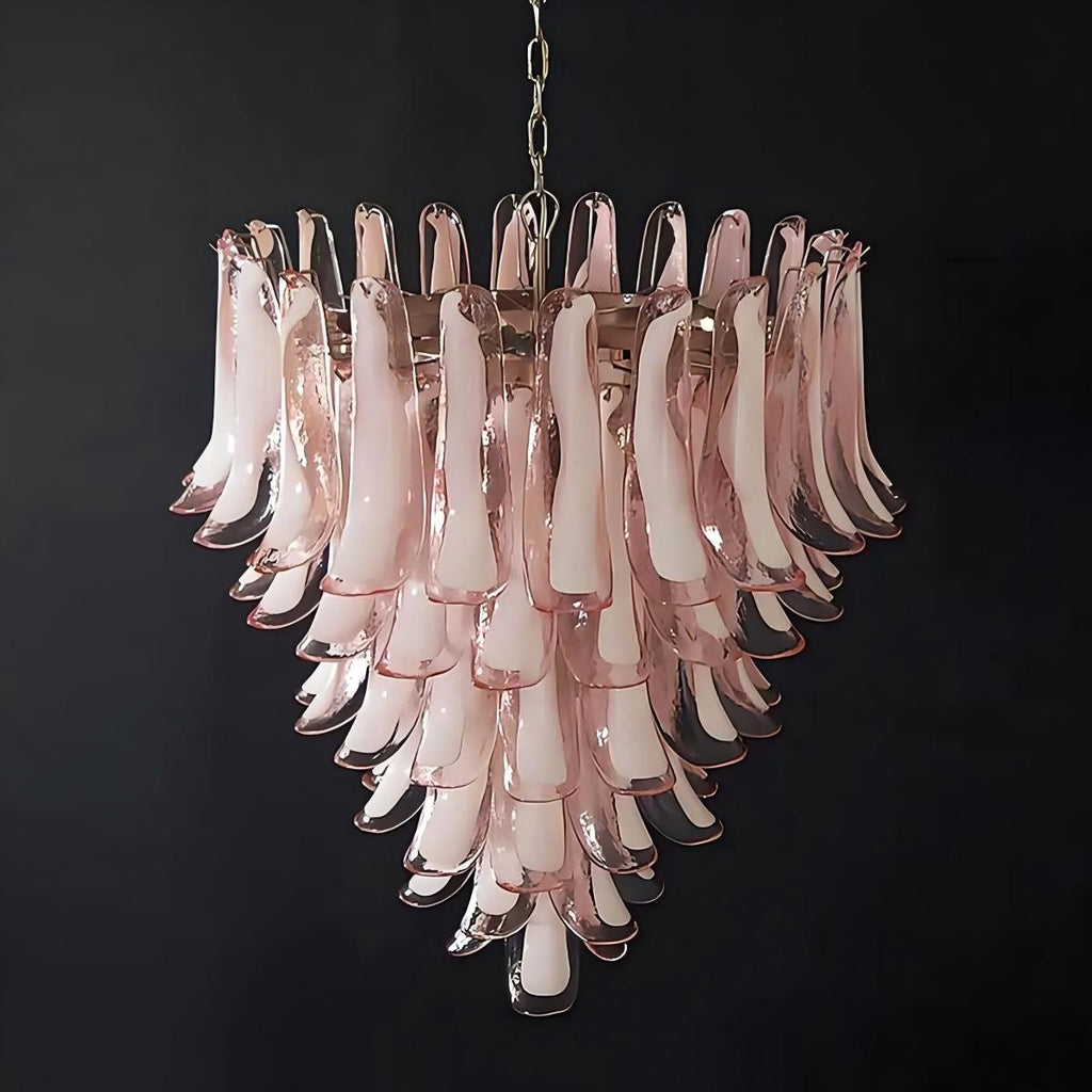 ManChandelier – 52 petals – Pinkorcove Murano