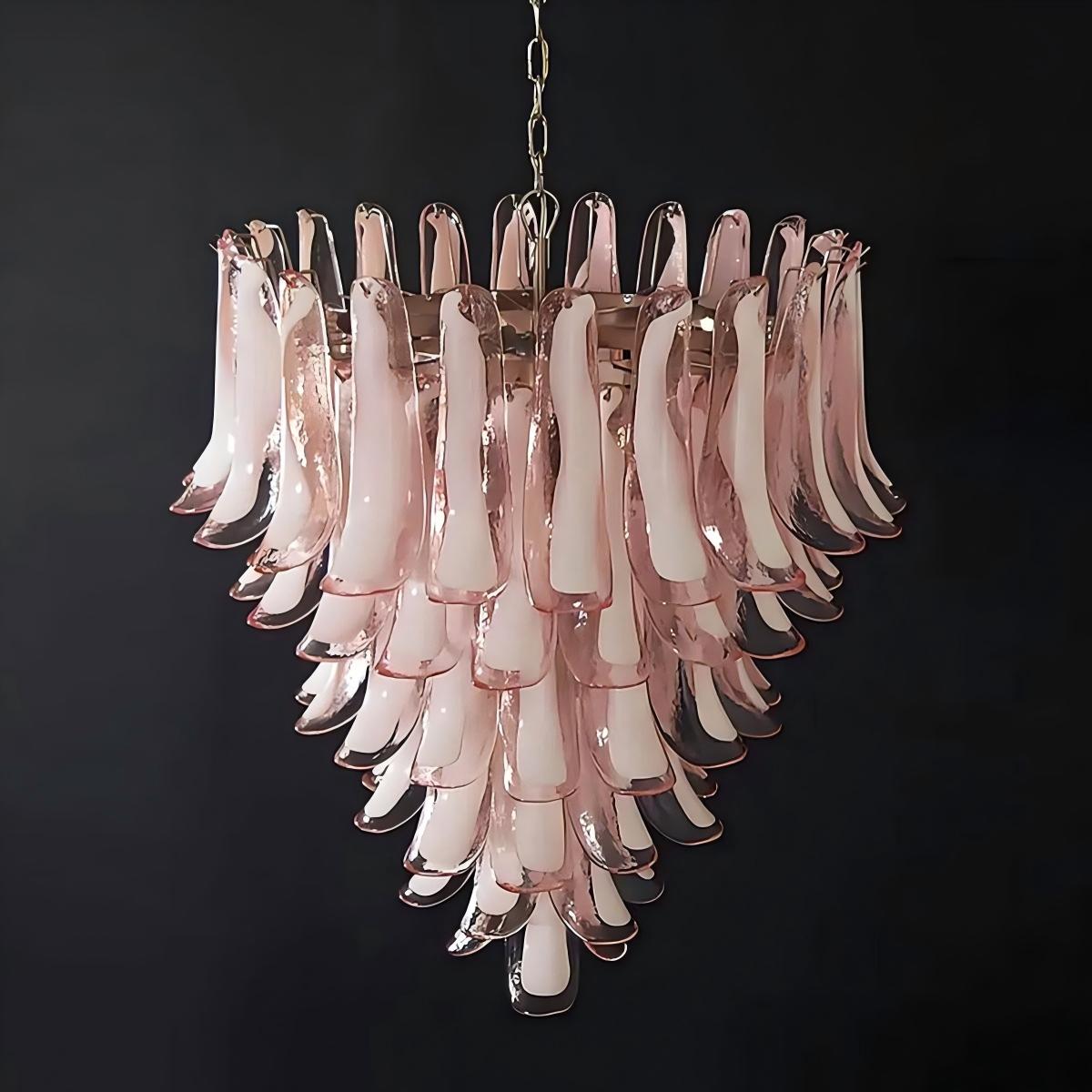 ManChandelier – 52 petals – Pinkorcove Murano