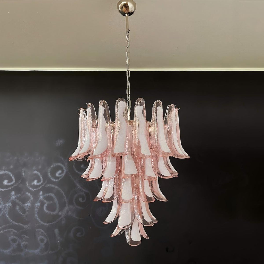 ManChandelier – 52 petals – Pinkorcove Murano