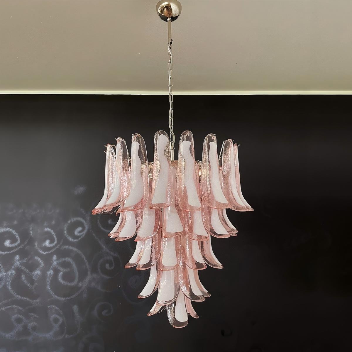 ManChandelier – 52 petals – Pinkorcove Murano