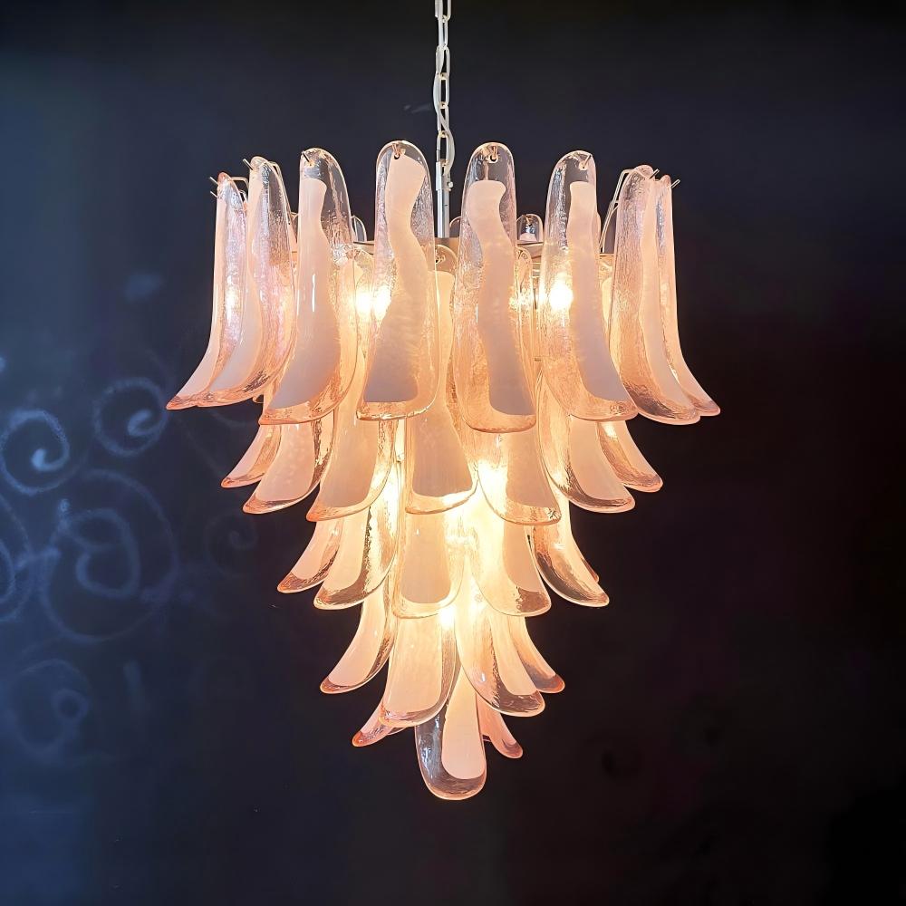 ManChandelier – 52 petals – Pinkorcove Murano