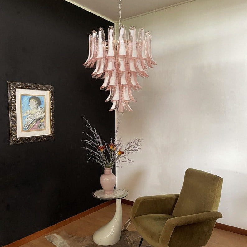 ManChandelier – 52 petals – Pinkorcove Murano