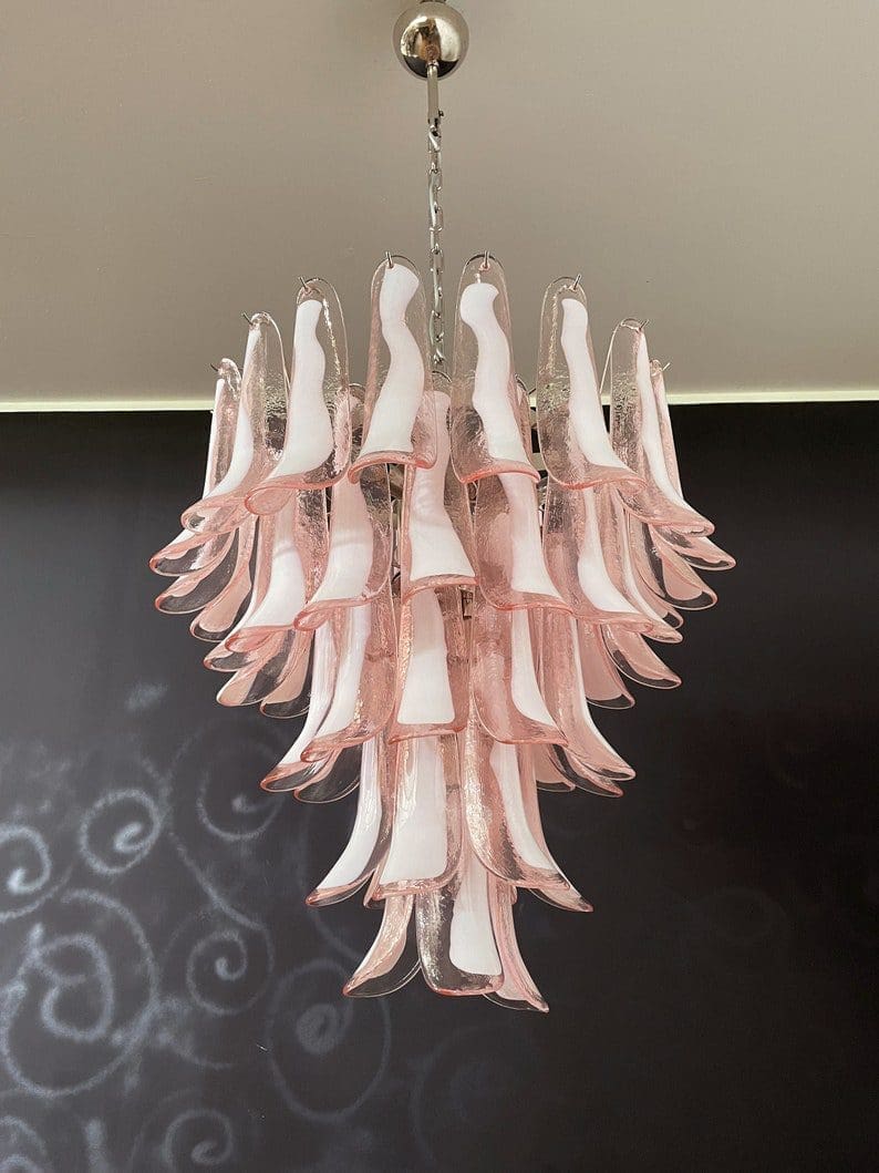 ManChandelier – 52 petals – Pinkorcove Murano
