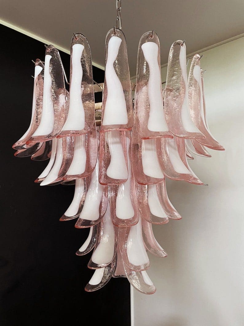 ManChandelier – 52 petals – Pinkorcove Murano