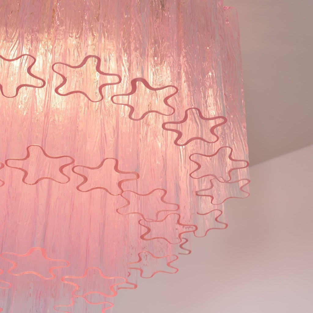 Manorcove Edien Pink Glass Ceiling Light