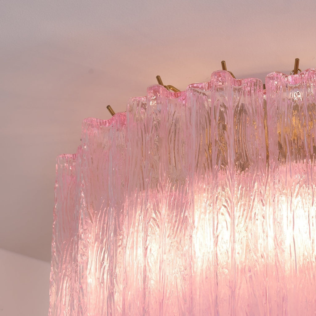 Manorcove Edien Pink Glass Ceiling Light