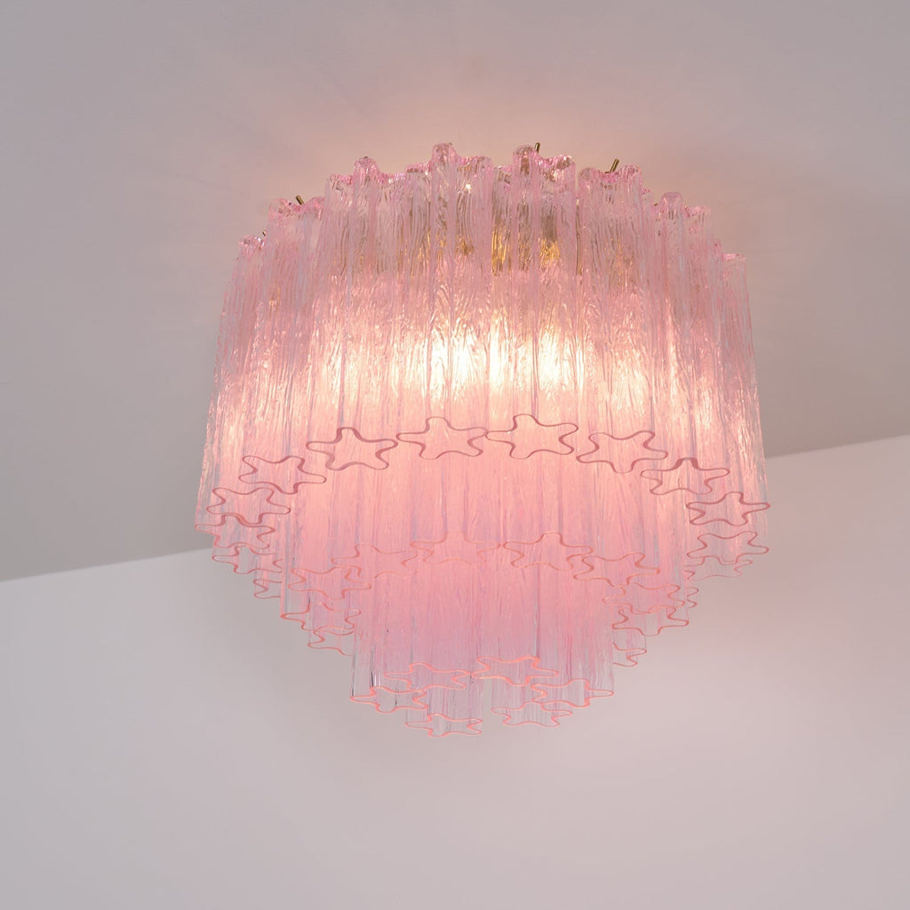 Manorcove Edien Pink Glass Ceiling Light