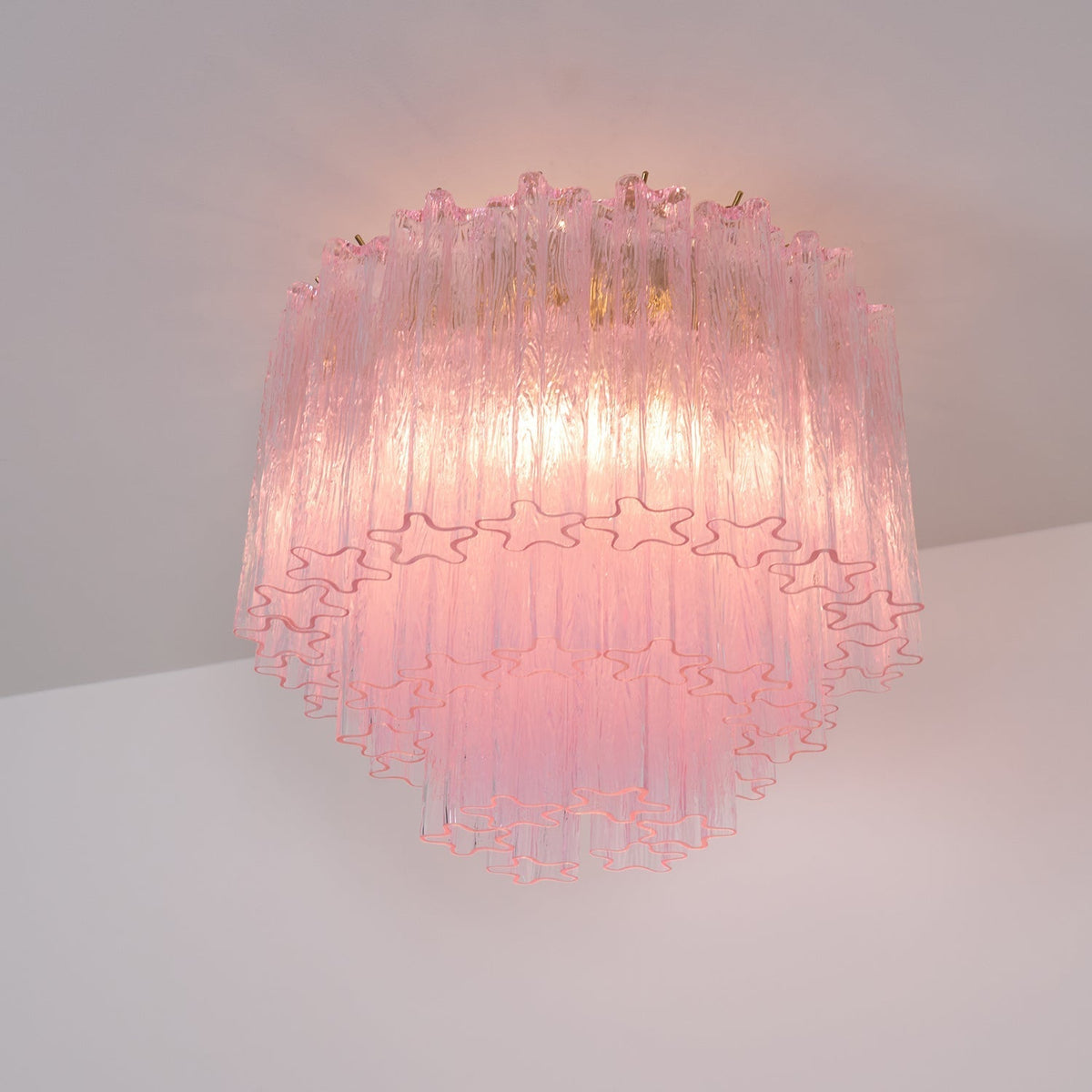 Manorcove Edien Pink Glass Ceiling Light