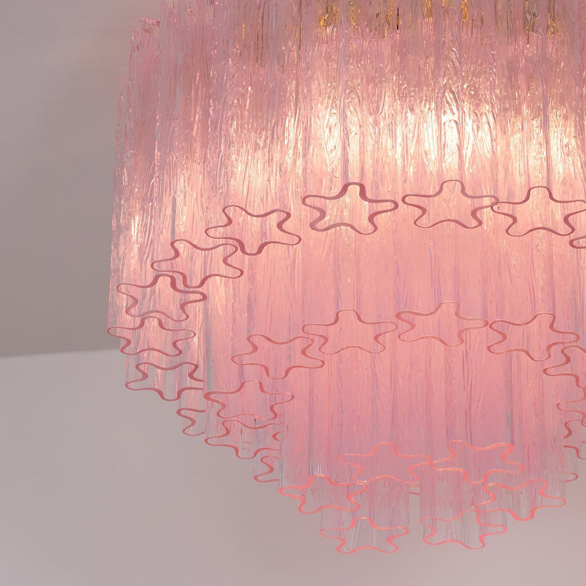 Manorcove Edien Pink Glass Ceiling Light