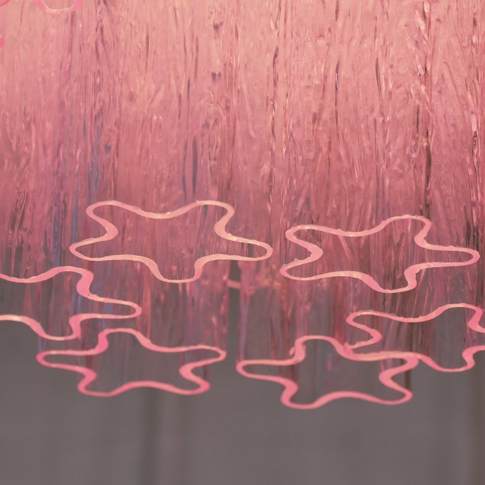 Manorcove Edien Pink Glass Ceiling Light